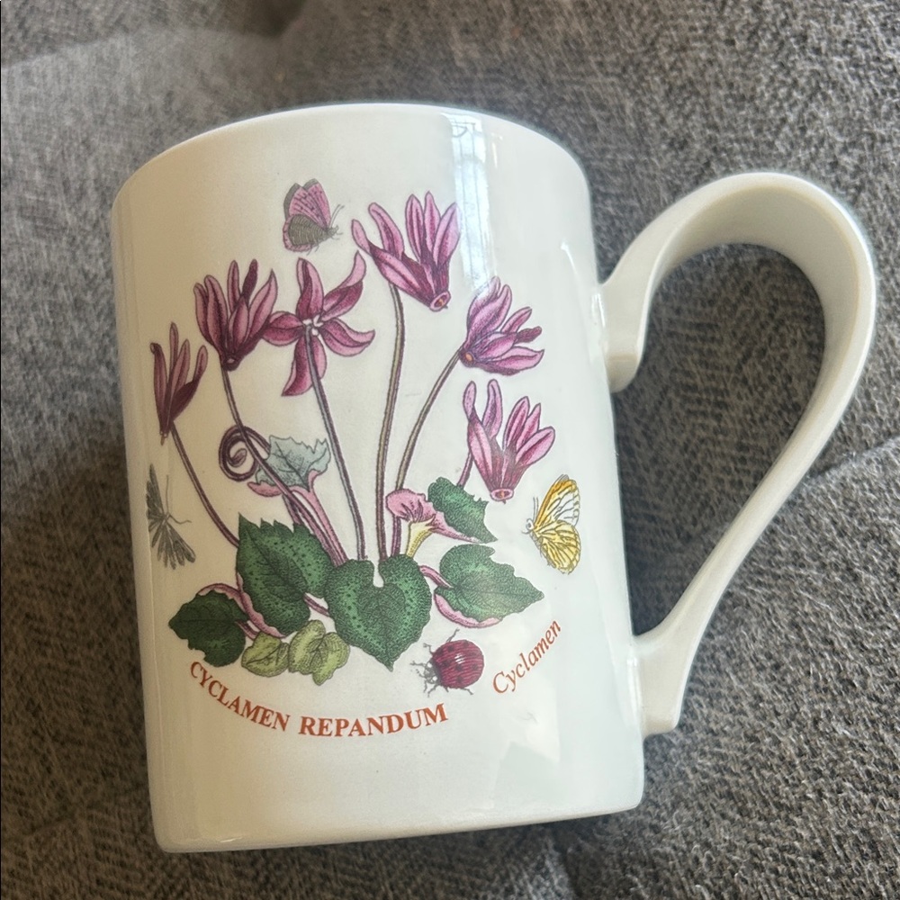 Portmeirion Cyclamen Floral Mug - White and Pink